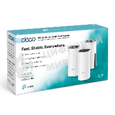 Бесшовный Mesh роутер TP-Link Deco M4 (DECO M4(3-PACK)) AC1200 10/100/1000BASE-TX (упак.:3шт)
