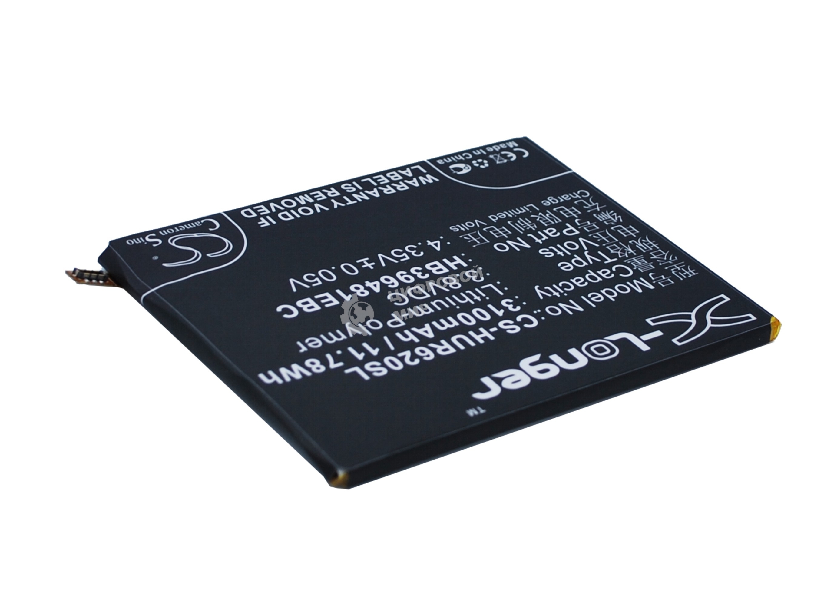 Аккумулятор CameronSino CS-HUR620SL HB396481EBC для Huawei Ascend G7 Plus3.8V, 3100mAh, 11.78Wh