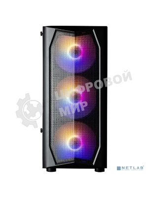 Компьютерный корпус MidiTower Zalman N4 black (ATX,Window, 6xRGb fan, USB 2.0 x2, USB 3.0x1, без БП) (N4 rev.1)