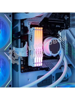 Оперативная память Kingston Fury Beast RGb, DDR5, 64Gb (2x32Gb), 6000MHz, CL36, DIMM, с радиаторами, RGb, белый