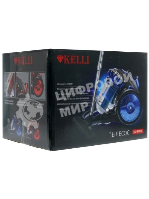 Пылесос Kelli KL-8019 синий, 450/2600 Вт, уборка сухая, пылесборник контейнер 2,5 л