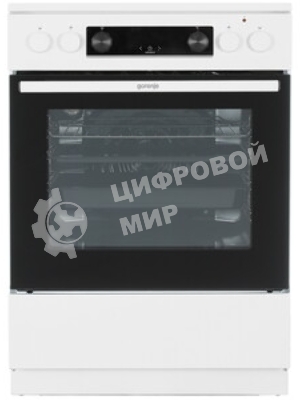 Плита электрическая Gorenje GEC6C40WD белый, конфорок 4 электрических, духовка 71 л, 60 см x 85 см x 60 см