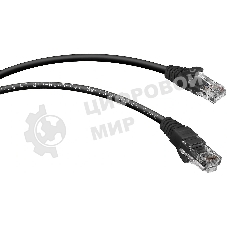 Патч-корд Cabeus PC-UTP-RJ45-Cat.5e-1.5m-BK-LSZH кат. 5е, неэкр., U/UTP, RJ45/RJ45, LSZH, AWG24, 1.5м, черный
