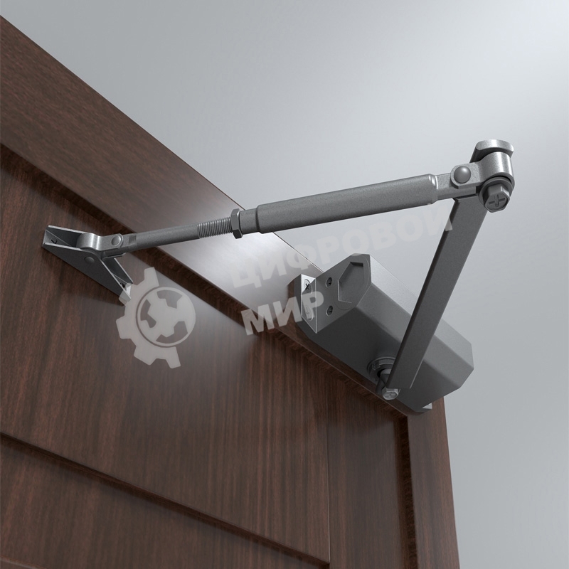 Доводчик дверной для установки на дверь весом до 65 кг