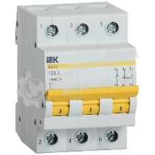 Выключатель нагрузки (мини-рубильник) ВН-32 3Р 125А IEK MNV10-3-125
