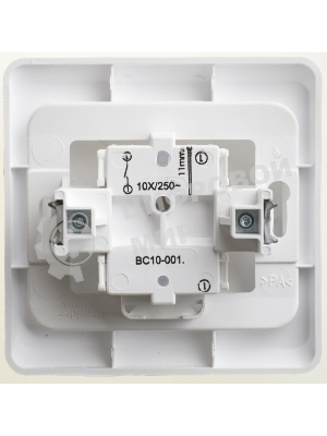 Выключатель 1-кл. СП Этюд 10А IP20 белый SchE BC10-001B