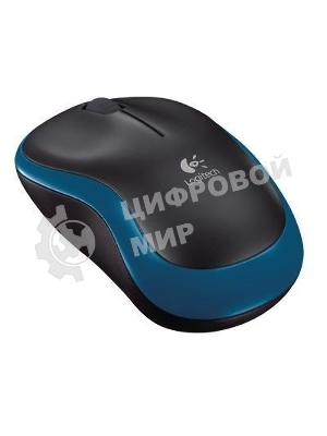 Мышь беспроводная Logitech M185 синий, 1000 dpi, радиоканал, USB, кнопки - 3