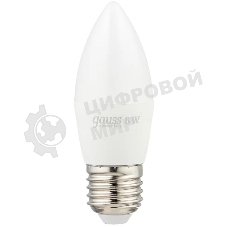 Лампа светодиодная Gauss Elementary 6Вт цок.: E27 свеча 220B 4100K св. свеч. белый ней. C37 (упак.: 10 шт)