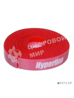 Лента (липучка) в рулоне Hyperline WASNR-5x16-RD, ширина 16 мм, длина 5 м, красная