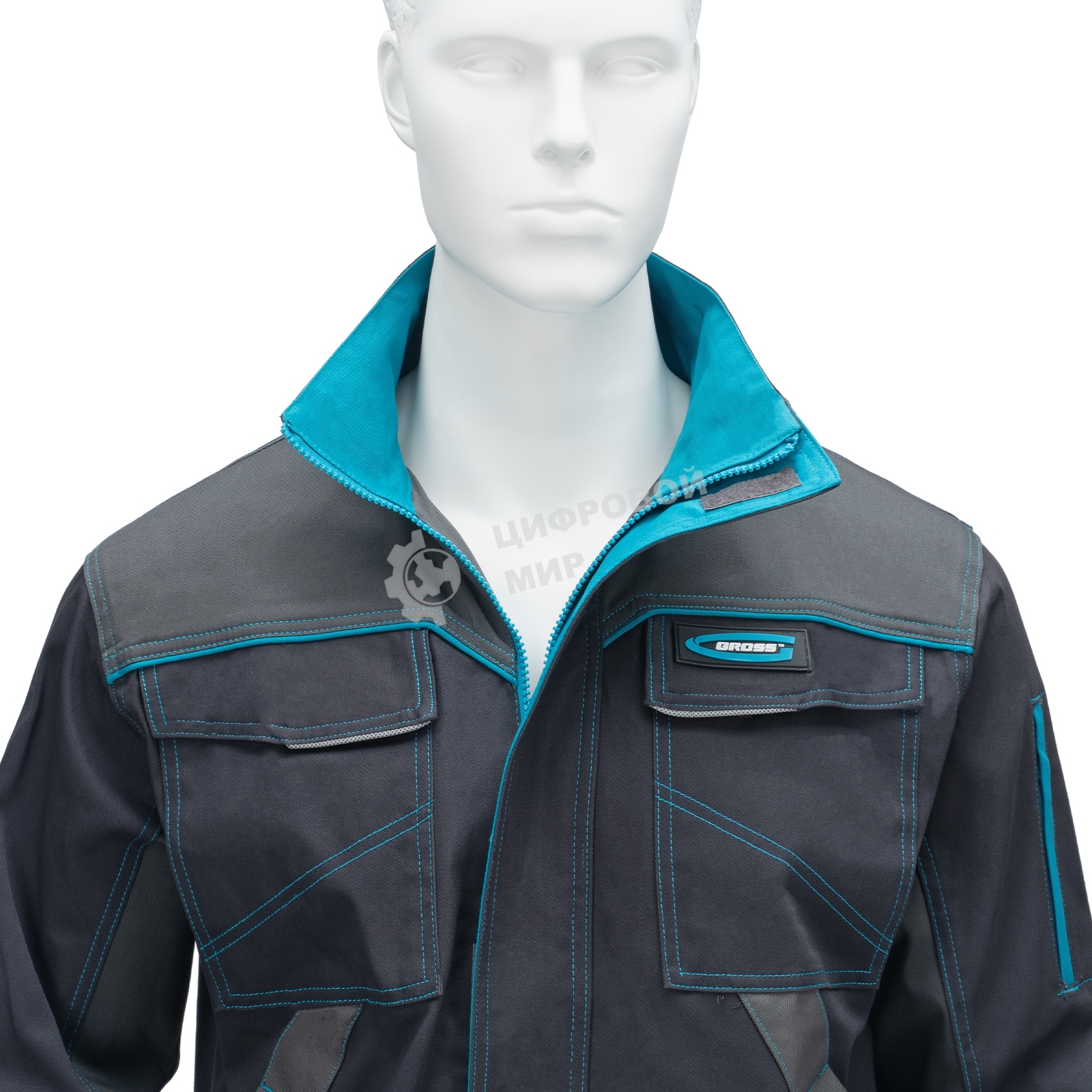 Куртка профессиональная рабочая, 97% хлопок 3% спандекс, L Gross