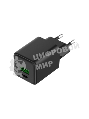 Сетевое зарядное устройство Rexant с двумя портами USB-A и Type-C, 30Вт GaN