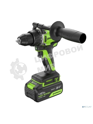 Дрель-шуруповерт аккумуляторная Greenworks GD24DD90 24V, 90 Нм, бесщеточная, 45/90Нм,2х4Ач,ЗУ,кор 3707507CUD