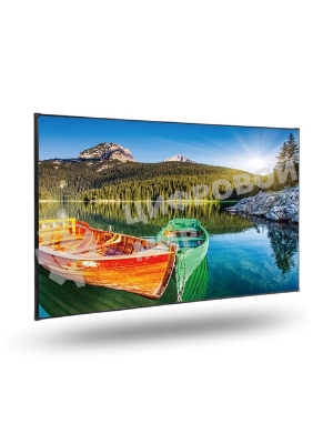 Экран Cinema S'OK SCPSFR-200x113UST-PET для ультракороткофокусных проекторов 90'' 16:9 настенный, постоянного натяжения, полотно PET Crystal ALR UST, рама черная 1 см