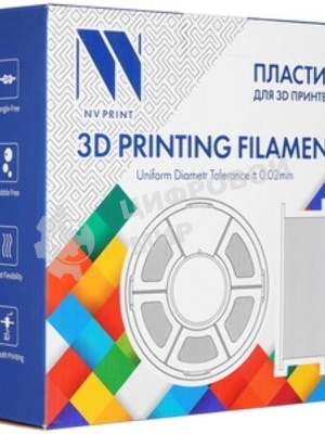 Филамент NVPrint TPU Black для 3D печати диаметр 1.75мм длина 165 метров масса 0,5 кг