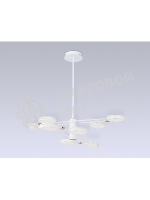 Подвесной светодиодный светильник Ambrella light FL51642/8 WH/GD белый/золото 3000K/4200K/6400K 67W D1000*850 (Без ПДУ)