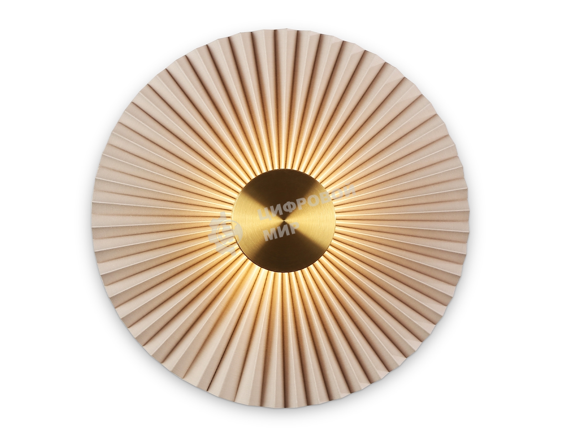 Настенный светильник Ambrella light LH72643 BR/WH латунь/бежевый 6W 3000K D300*100