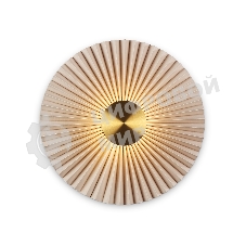 Настенный светильник Ambrella light LH72643 BR/WH латунь/бежевый 6W 3000K D300*100