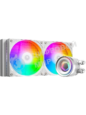 Система жидкостного охлаждения ID-Cooling FX240 Inf ARGb Soc-AM5/AM4/1200/1700/1851 белый 4-pin 27.2dB Al+Cu 300W Ret (FX240 INF белый)