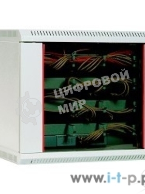 Шкаф телеком. настен, 15U, 600x650, дверь стекло (ШРН-15.650) (1 коробка)