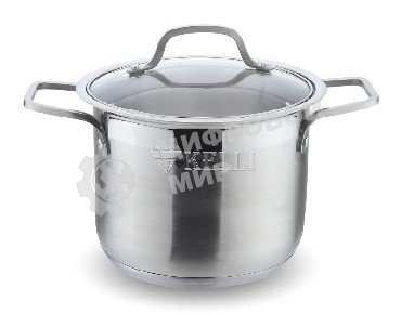 Кастрюля KELLI KL-4224 9,0 л КАСТРЮЛЯ Объем 9 л Высокачественная нержавеющая сталь 5-ти слойное капсульное дно Подходит для индукции Стеклянная жаропрочная крышка с паровыпуском диаметром 24 см Удобные термостойкие клепаные ручки Матовая внутри и снаружи Мерная шкала внутри кастрюли