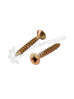 Саморез универсальный Kranz 4х30, желтый цинк, короб (250 шт./уп.)