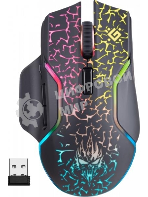 Мышь беспроводная Defender Oneshot GM-067 черный, 3200 dpi, радиоканал, USB, кнопки - 7