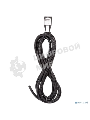 Трубa автомобильная гофрированная ПП Rexant Ø6,8 мм, разрезная, бухта 5 м/уп.