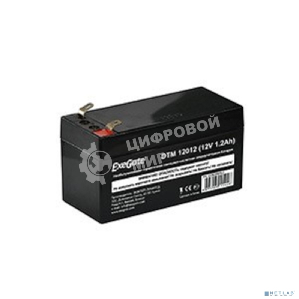 Батарея для ИБП ExeGate DTM 12012 (12V 1.2Ah), клеммы F1