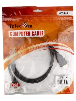 Кабель HDMI-19M --- MiniHDMI-19M ver 2.0+3D/Ethernet,1m Telecom