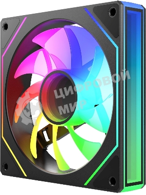 Вентилятор для корпуса Bloody CF-11 LCD ARGb 120х120x25 черный 4-pin 32дБ (упак.:1шт) (CF-11-ARGb120-BK) Ret