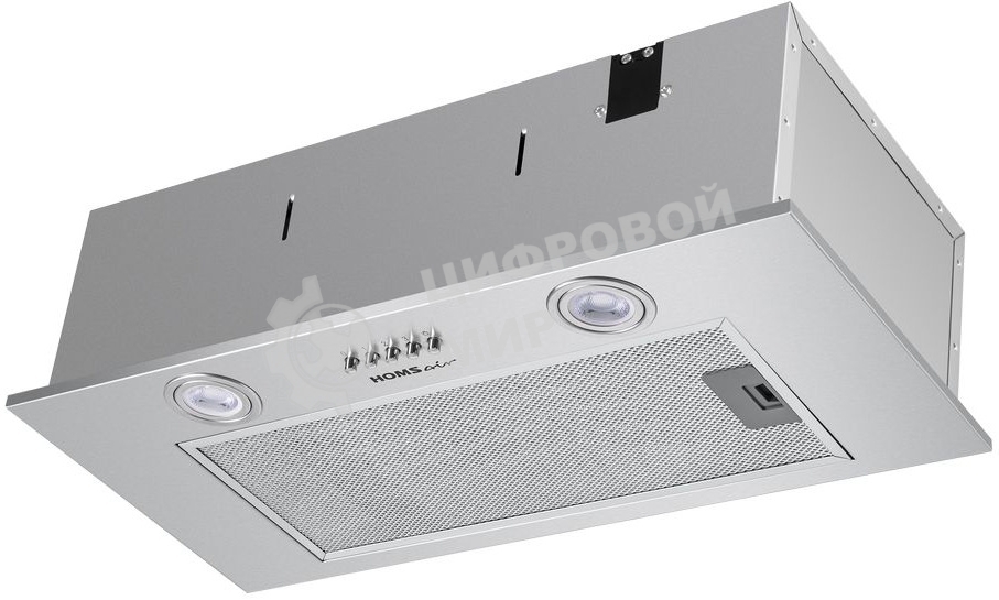 Вытяжка встраиваемая HOMSair Camelia Power 60 нержавеющая сталь, 60 см, 850 куб. м/ч, 52 дБ