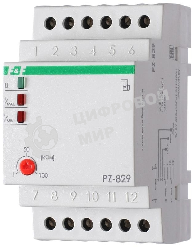 Реле уровня PZ-829 (двухуровневый монтаж на DIN-рейке 35мм 230В AC 2х16А 2перкл. IP20) F&F EA08.001.002