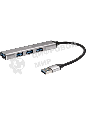 Переходник USB 3.0 -->USB3.0+3 USB2.0, Aluminum Shell, 0.2м Telecom TA308U