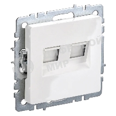 Розетка компьютерная двойная IEK BRITE RJ11+RJ45 кат.5E РК/Т12-БрБ белый