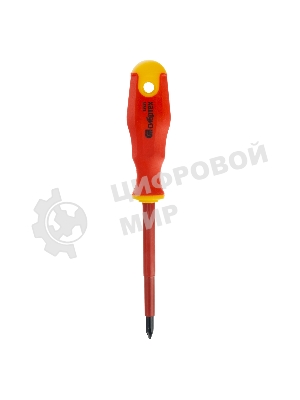 Отвертка диэлектрическая Сибртех PH2 x 100 мм, до 1000 В, двухкомпонентная рукоятка