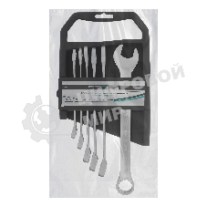 Набор ключей комбинированных Stels 8 - 17 мм, 6 шт., CrV, матовый хром