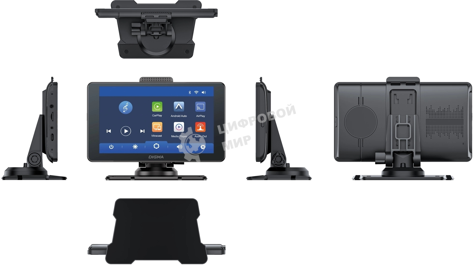 Автомобильный монитор Digma Smart Play 600, BT, Wi-Fi, CarPlay, Android auto 7