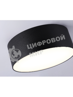 Потолочный светодиодный светильник Ambrella light FV5513 BK черный LED 15W 3000K D120*58 (Без ПДУ)