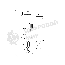 Светильник Ambrella light LH53102/3 BS/GR/FR латунь/серый/белый матовый G9*3 max 28W D260*1525