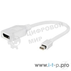 Переходник Gembird Переходник miniDisplayPort - DisplayPort, 20M/20F, 16см, белый