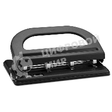 Дырокол Kw-Trio 09640, до 30 листов, черный, отверстий: 4, с линейкой