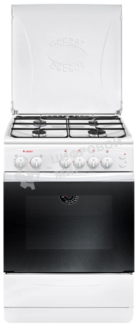 Плита газовая Gefest ПГ 1200 С5 белый, конфорок 4 шт, духовка 63 л, 60 см x 85 см x 60 см