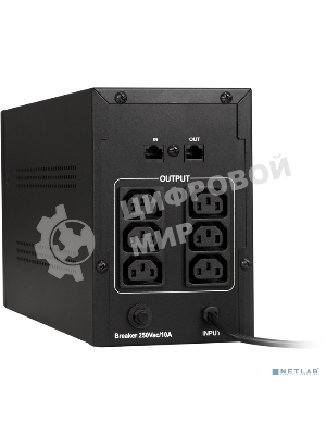 Источник бесперебойного питания ExeGate SpecialPro UNB-1500.LED.AVR.C13.RJ 1500VA/950W, LED, AVR, 6*IEC-C13, RJ45/11, черный