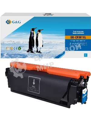 Картридж лазерный G&G GG-CF361XL голубой (18000стр.) для HP CLJ M552dn/M553N/M553DN/M553X/M577C/M577Z/M577F/M577DN
