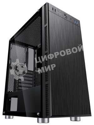 Компьютерный корпус Accord 3407 черный без БП ATX 2xUSB 2.0 2xUSB 3.0 audio bott PSU