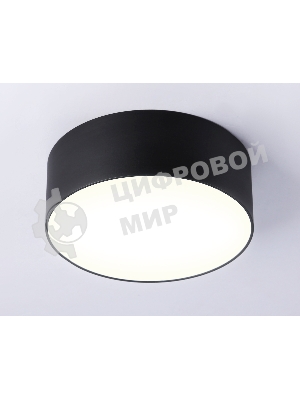 Потолочный светодиодный светильник Ambrella light FV5513 BK черный LED 15W 3000K D120*58 (Без ПДУ)