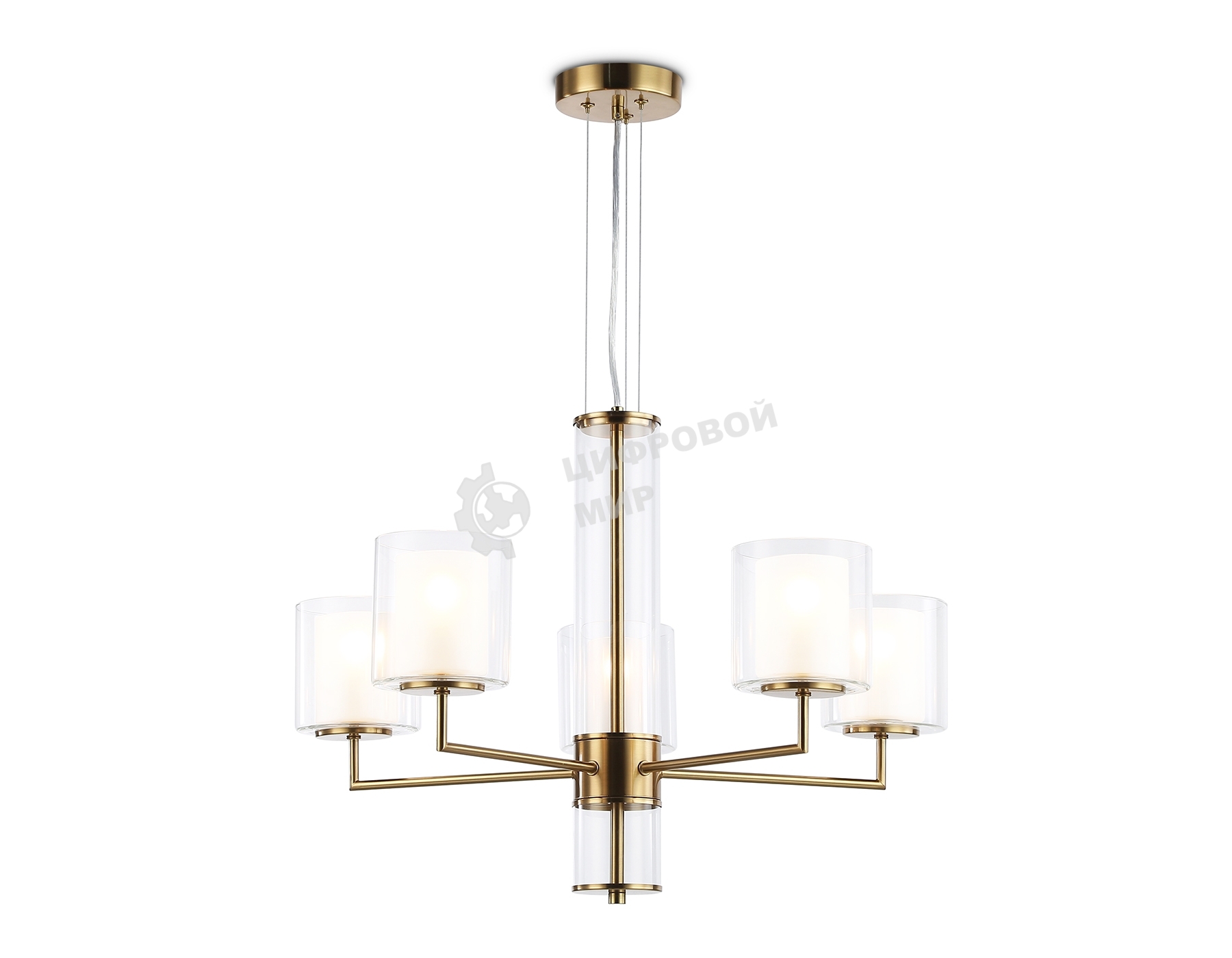 Люстра Ambrella light LH56011/5 BS/FR латунь/белый матовый E14*5 max 40W D640*1260