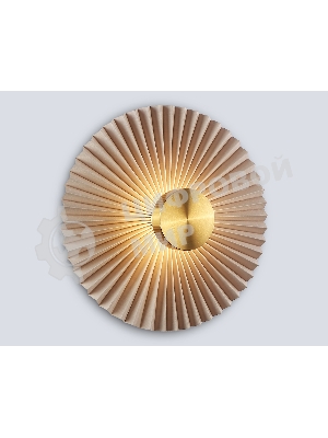 Настенный светильник Ambrella light LH72643 BR/WH латунь/бежевый 6W 3000K D300*100