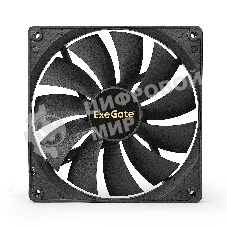 Вентилятор для корпуса ExeGate EX14025S3P черный, 140 мм, 1200 об/мин, 24 дБ, 3 pin