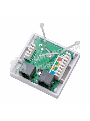 Рoзетка комбинированная внешняя Rexant, RJ-45(8P-8C) + RJ-11(6P-4C), UTP неэкранированная